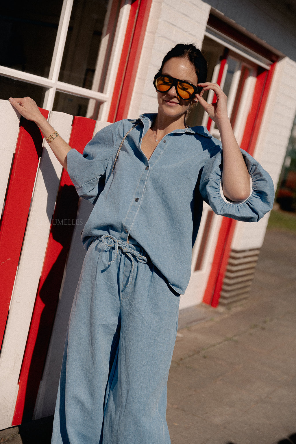 Celeste blouse lichtblauw denim
