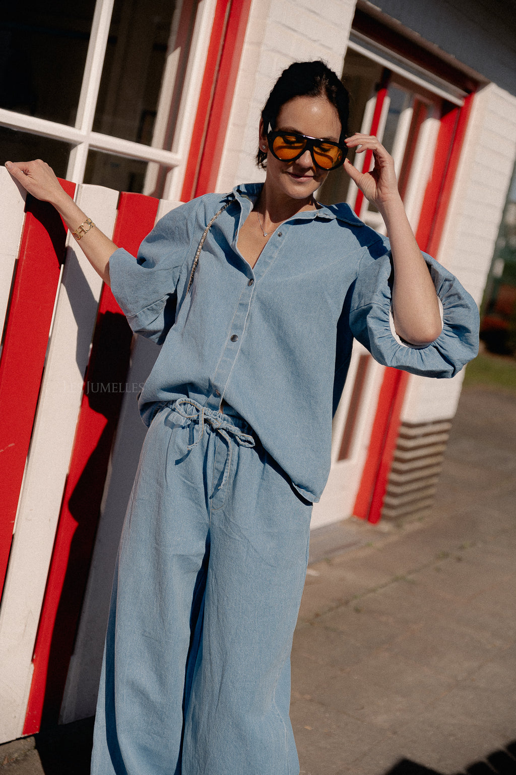Celeste Hose in Light Blue Denim