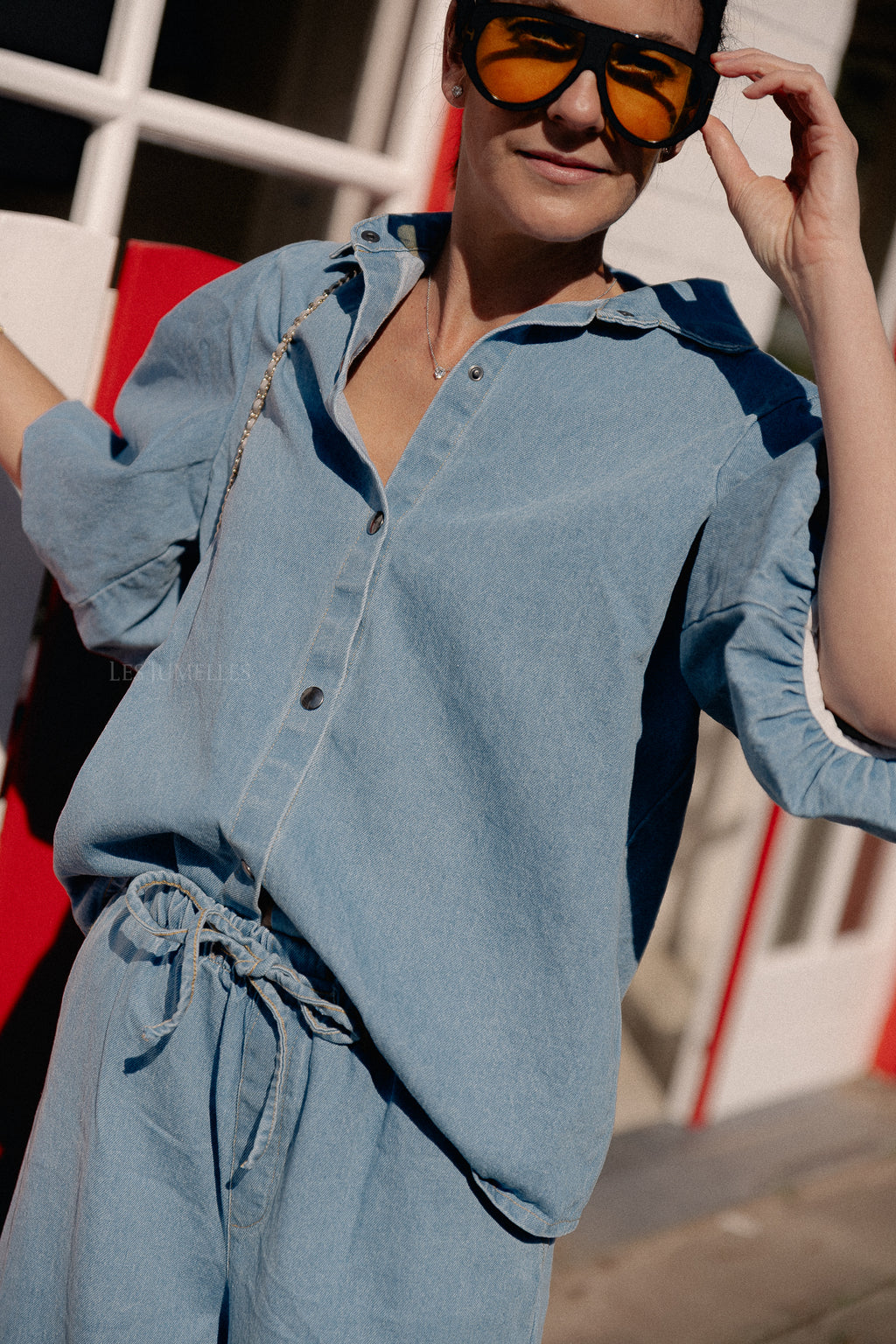 Celeste blouse lichtblauw denim