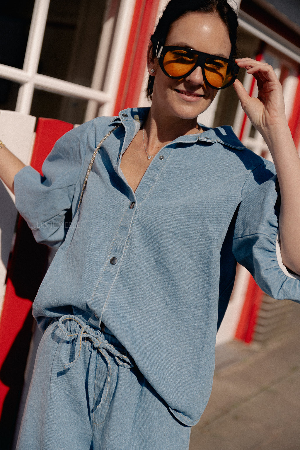 Celeste blouse lichtblauw denim
