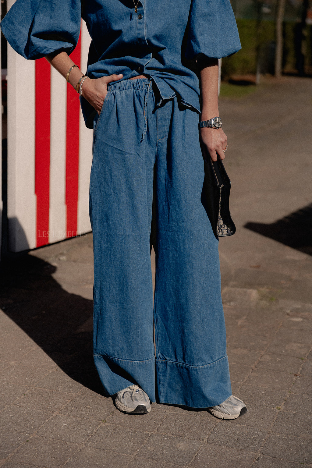 Celeste Hose in Medium Blue Denim