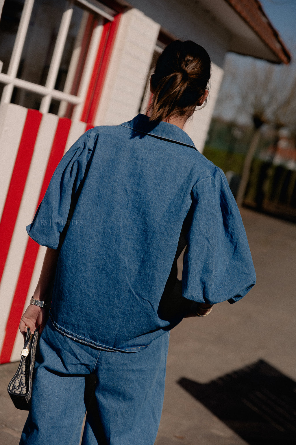 Celeste Bluse in Medium Blue Denim