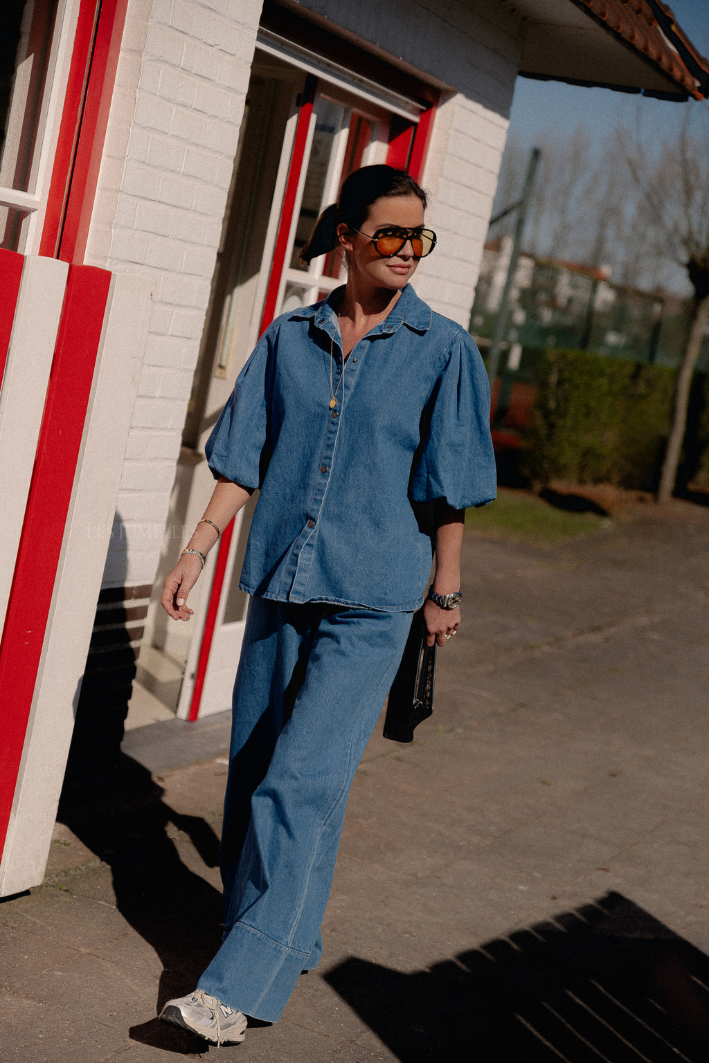 Celeste Hose in Medium Blue Denim