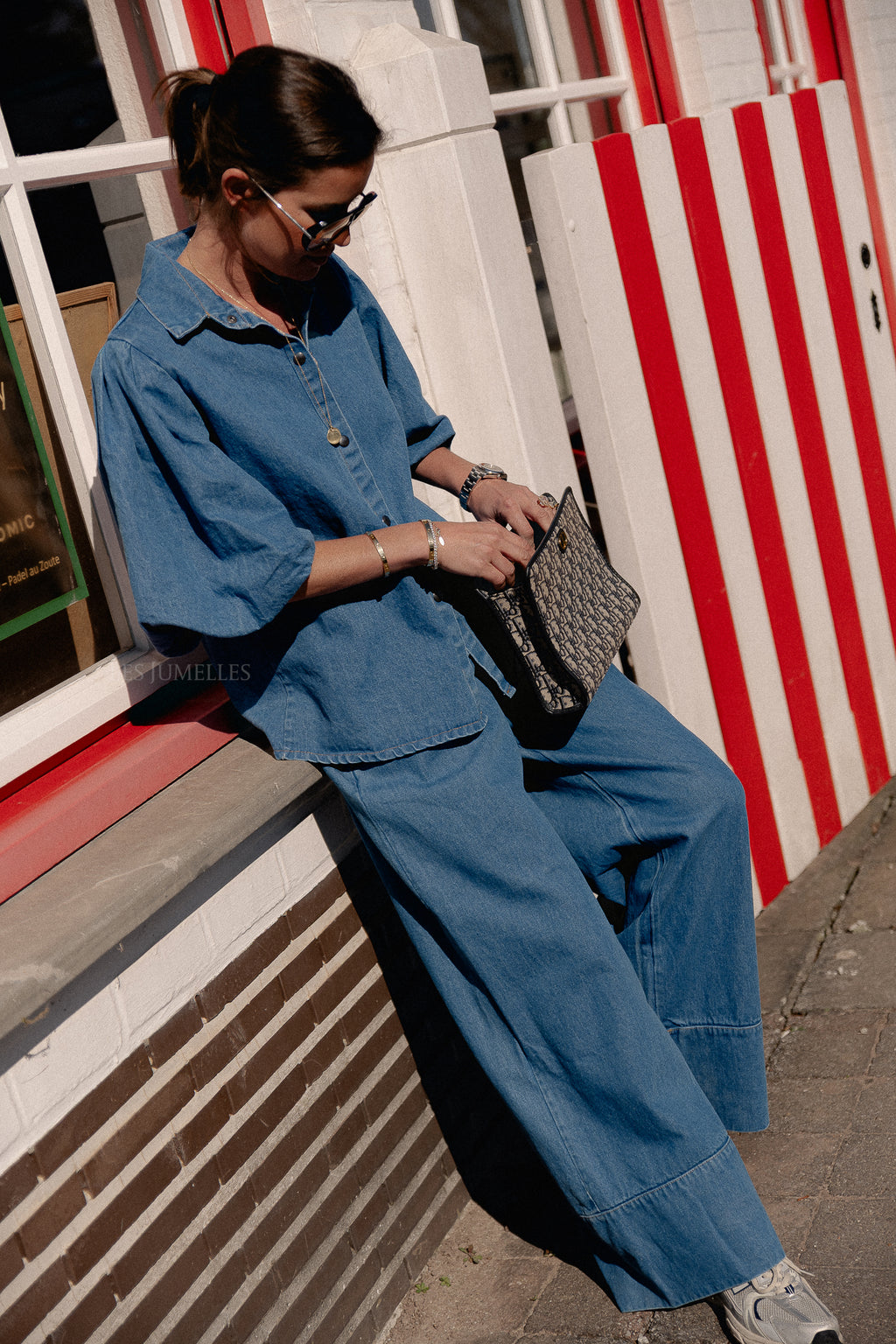 Celeste Hose in Medium Blue Denim