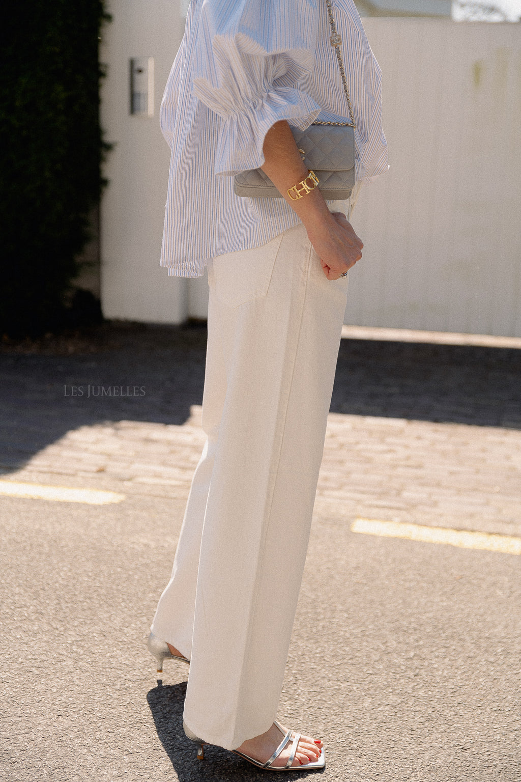 VIPalma RW wide jeans snow white