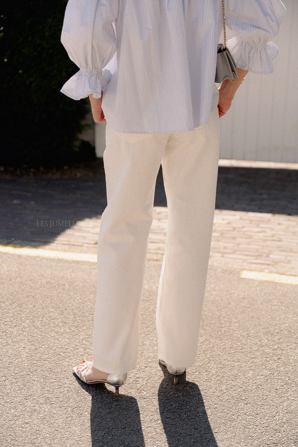 VIPalma RW wide jeans snow white