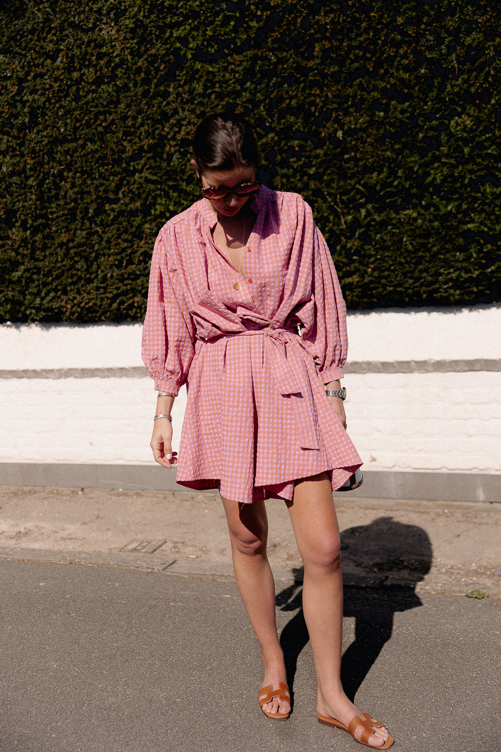 Kate vichy dress orange/lilac