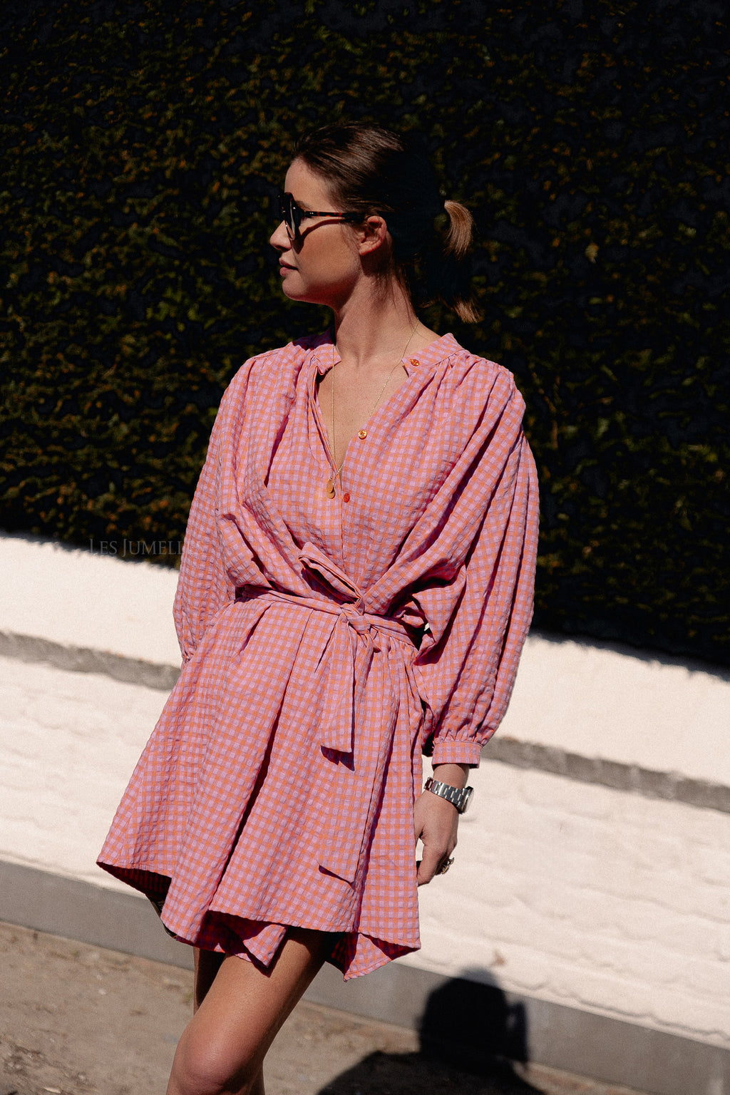 Kate vichy dress orange/lilac