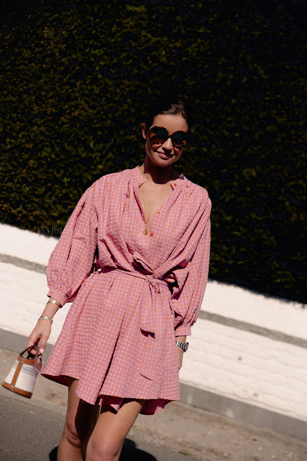Kate vichy dress orange/lilac