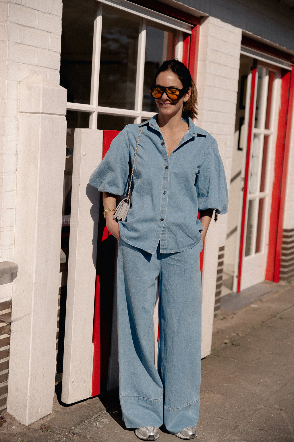 Celeste Hose in Light Blue Denim