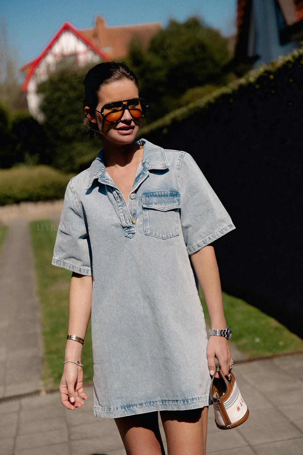 Asta Jeanskleid Hellblau