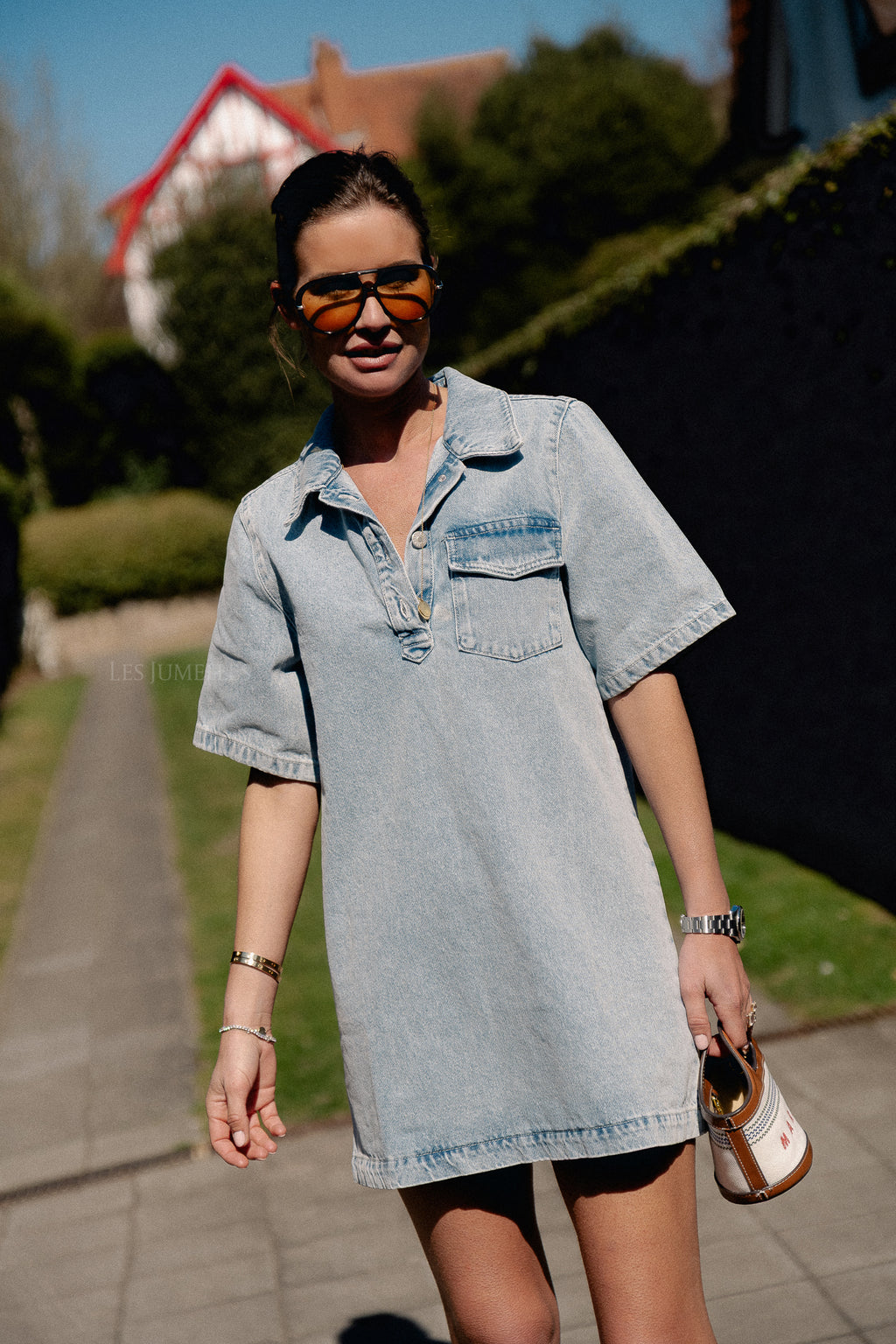 Asta Jeanskleid Hellblau