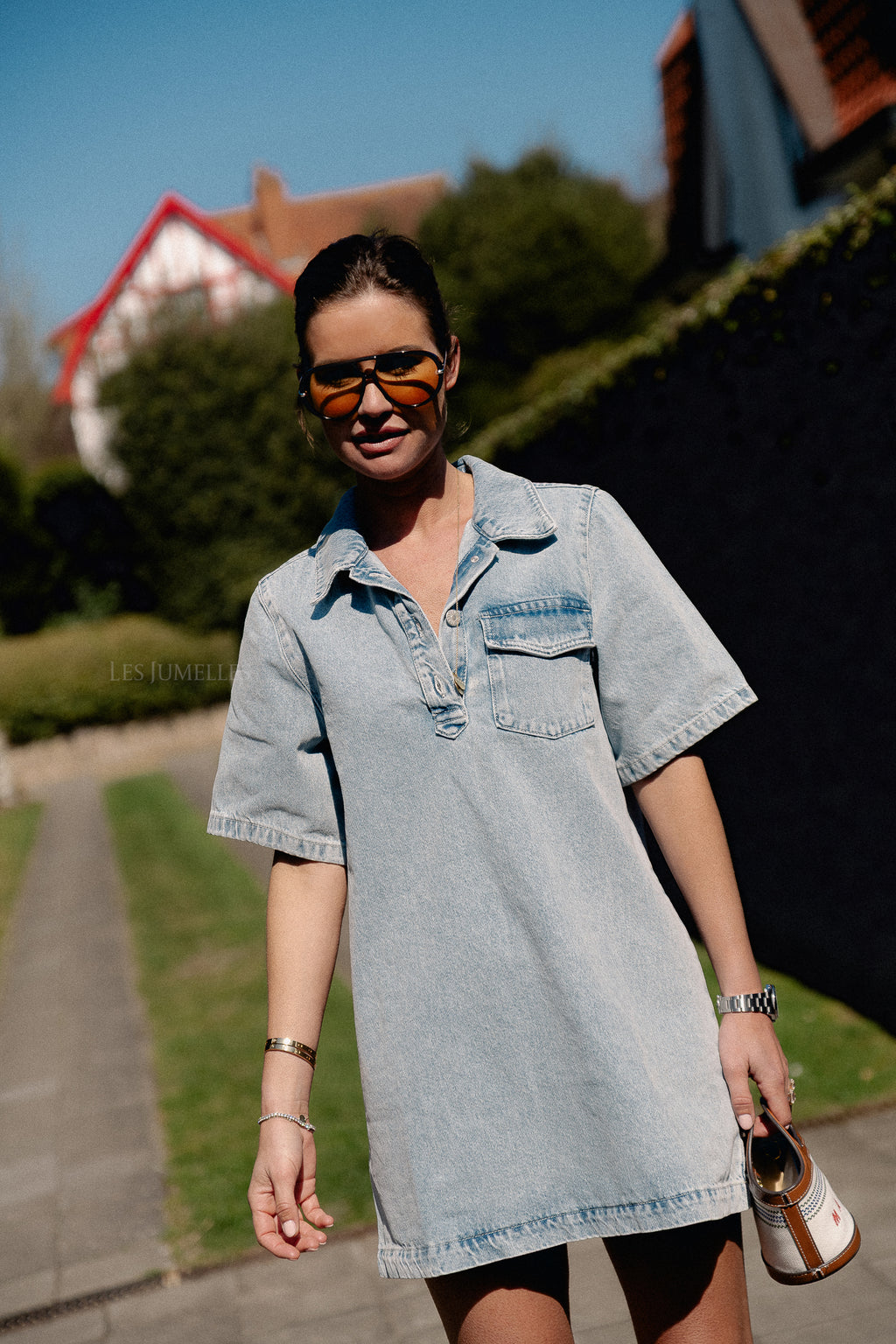 Asta Jeanskleid Hellblau