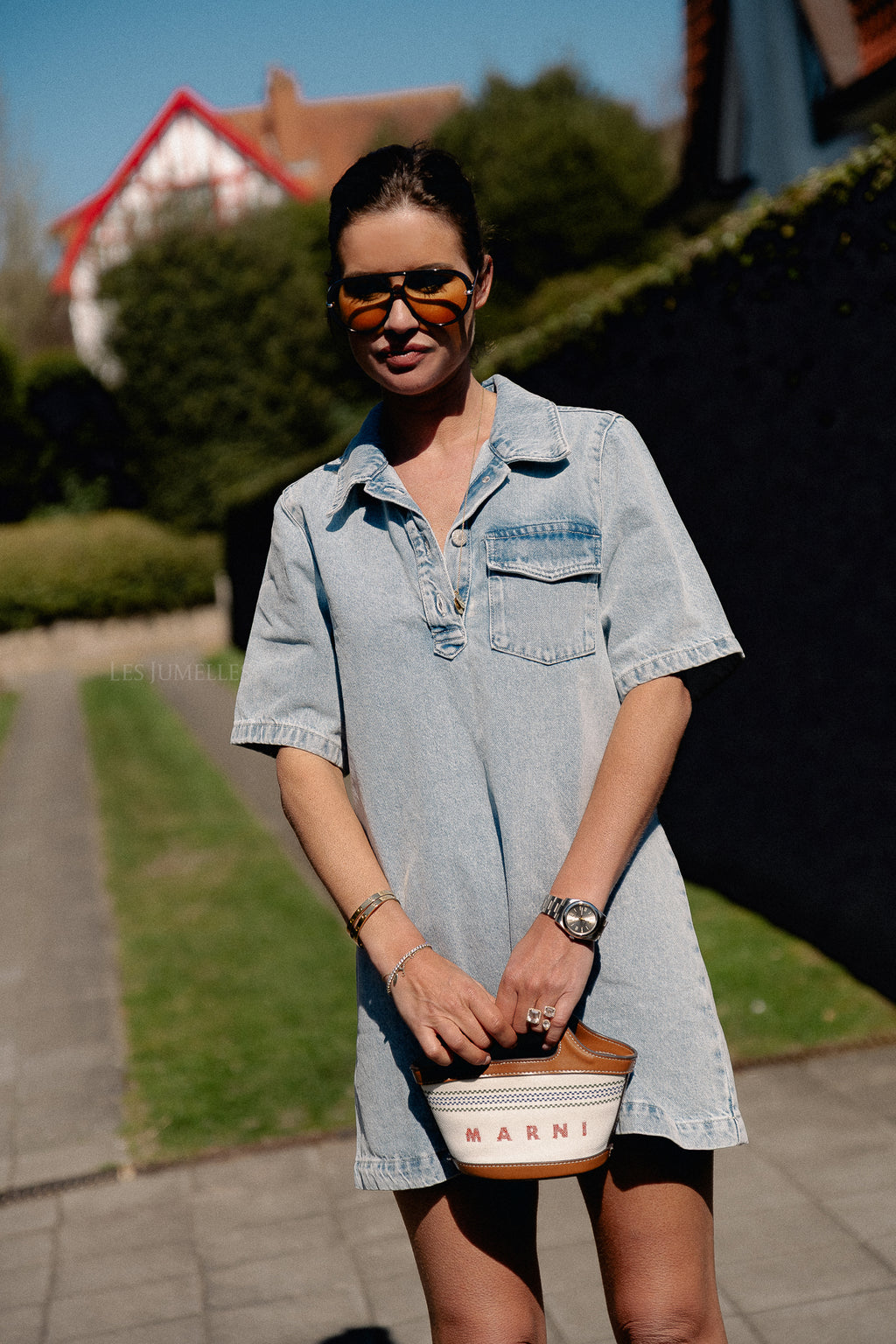 Asta Jeanskleid Hellblau