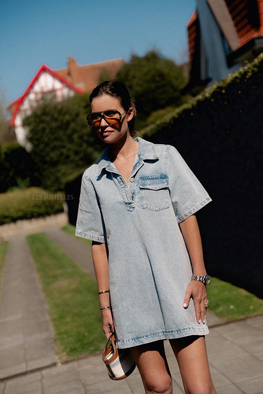 Asta Jeanskleid Hellblau