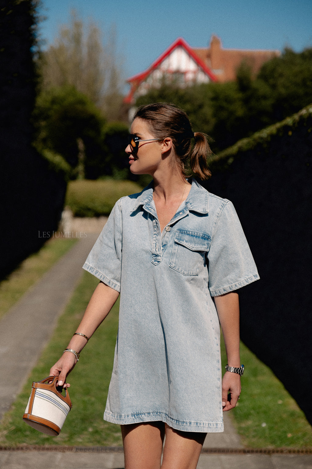 Asta Jeanskleid Hellblau