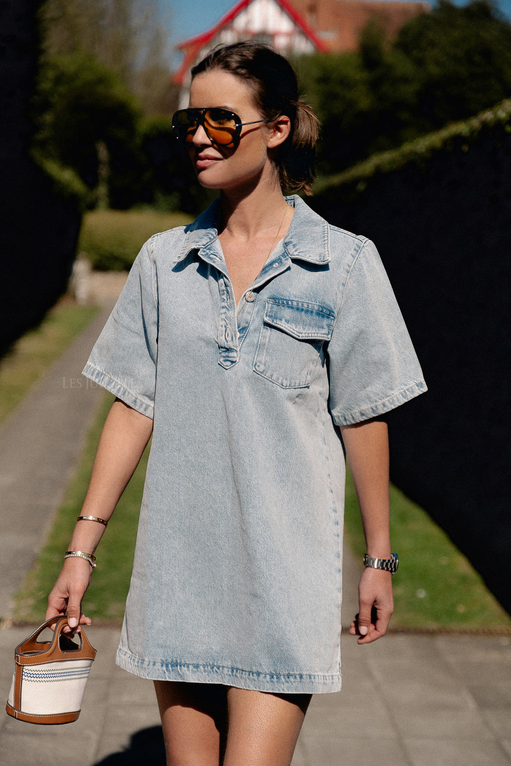 Asta Jeanskleid Hellblau