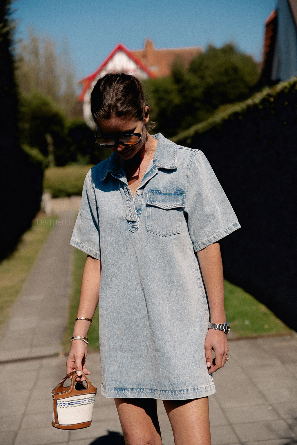 Asta Jeanskleid Hellblau