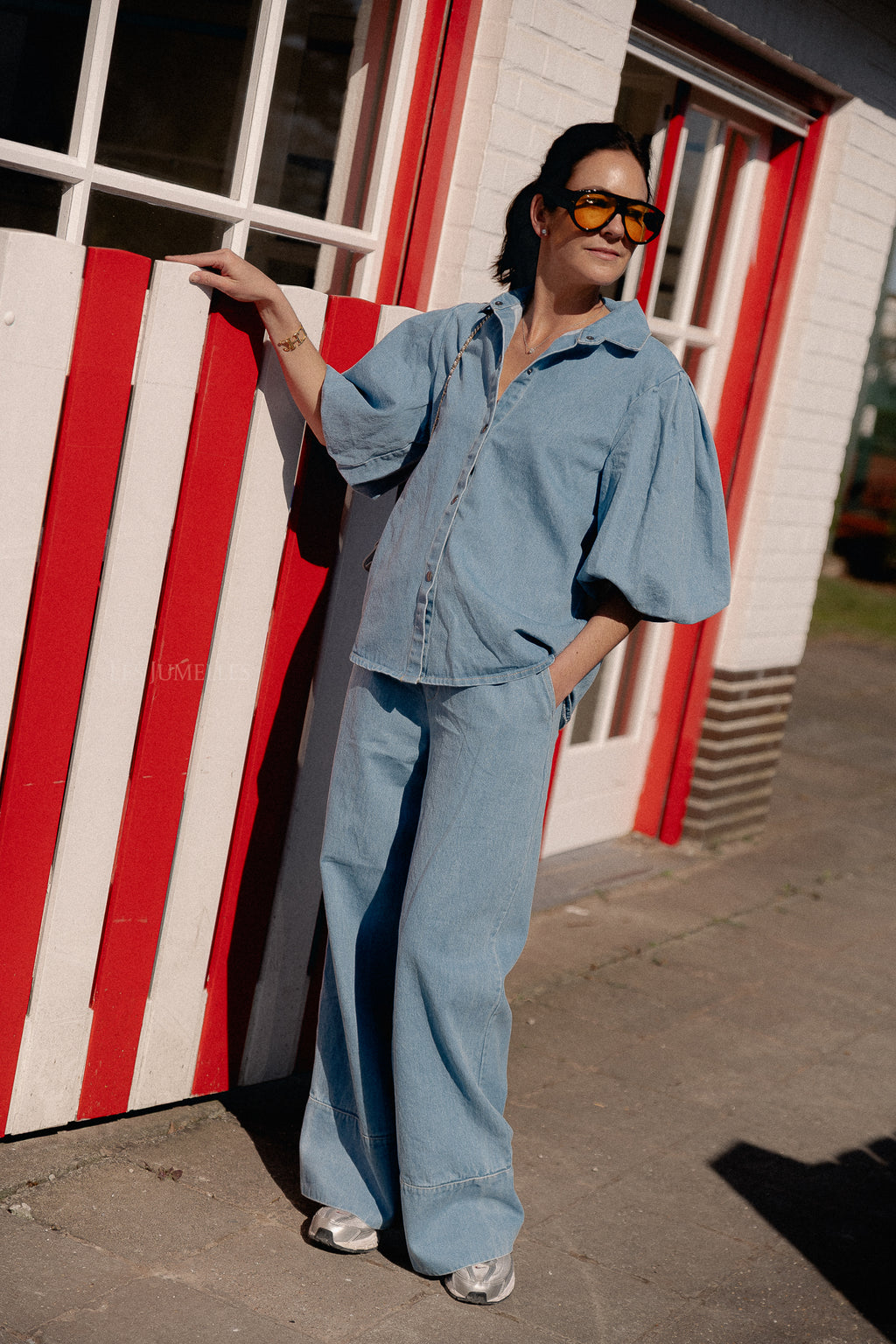 Celeste blouse lichtblauw denim