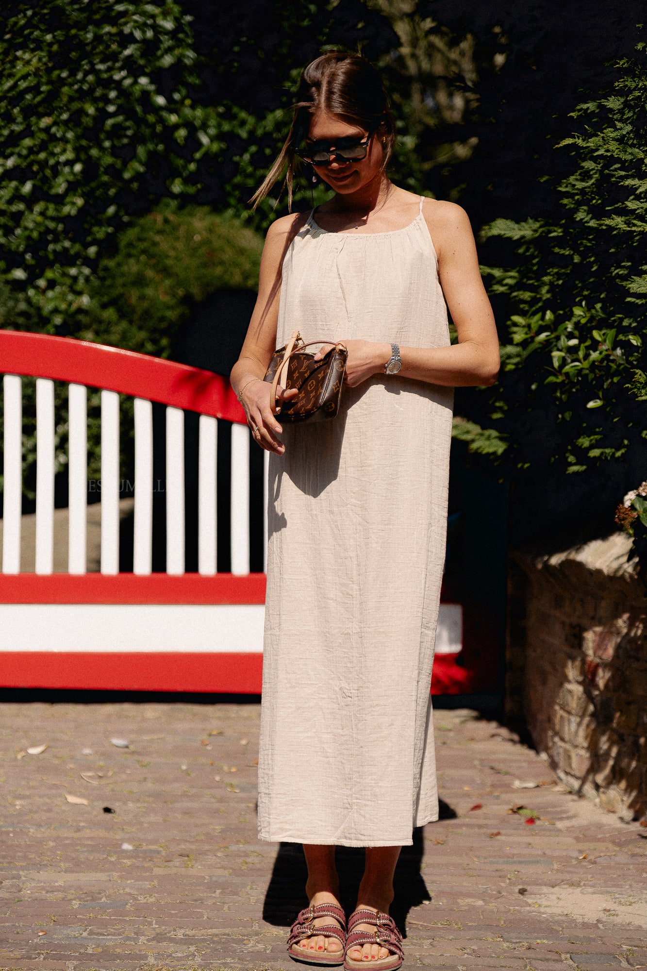 Robe longue nuisette VILania taupe