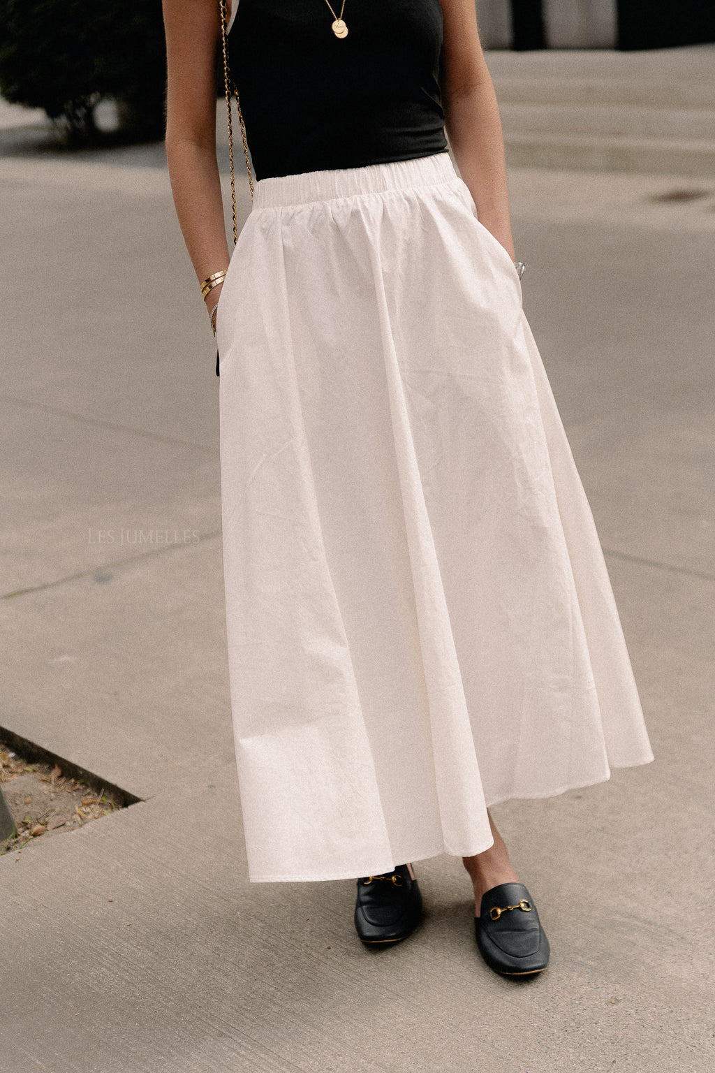 VIDonna midi skirt cloud dancer