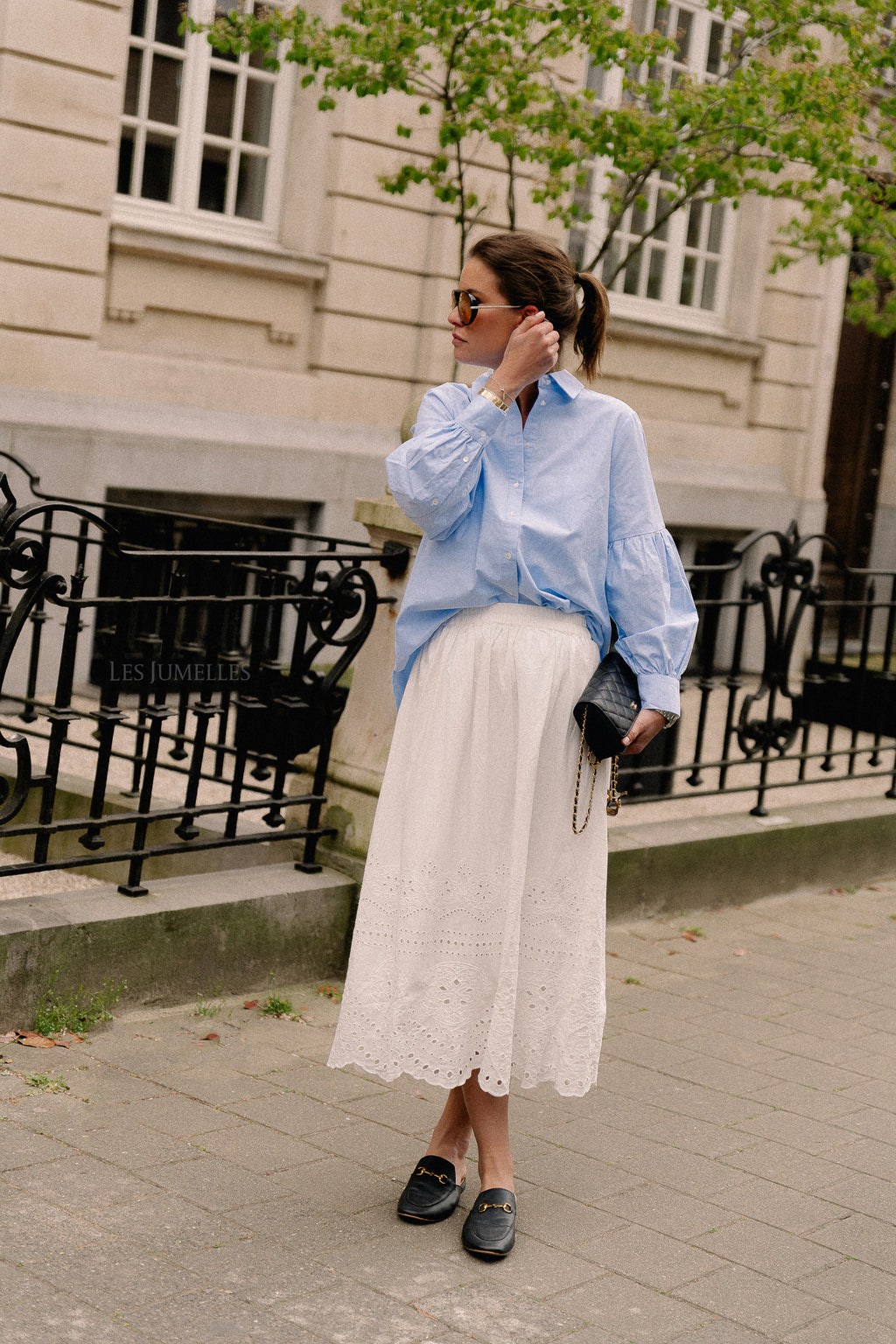 VIMette HW midi skirt snow white