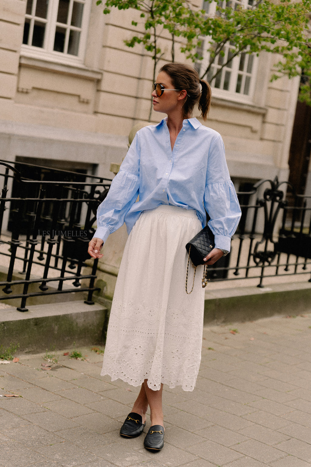 VIMette HW midi skirt snow white