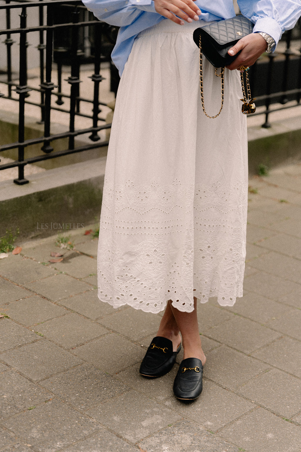 VIMette HW midi skirt snow white
