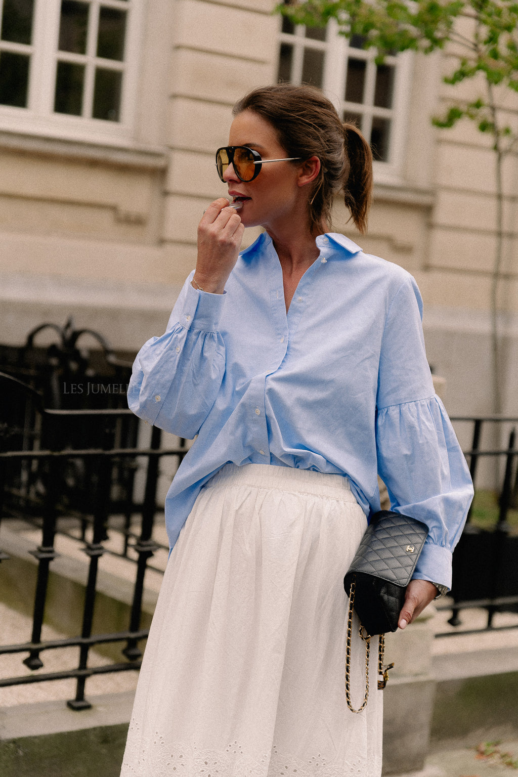 VIMette HW midi skirt snow white