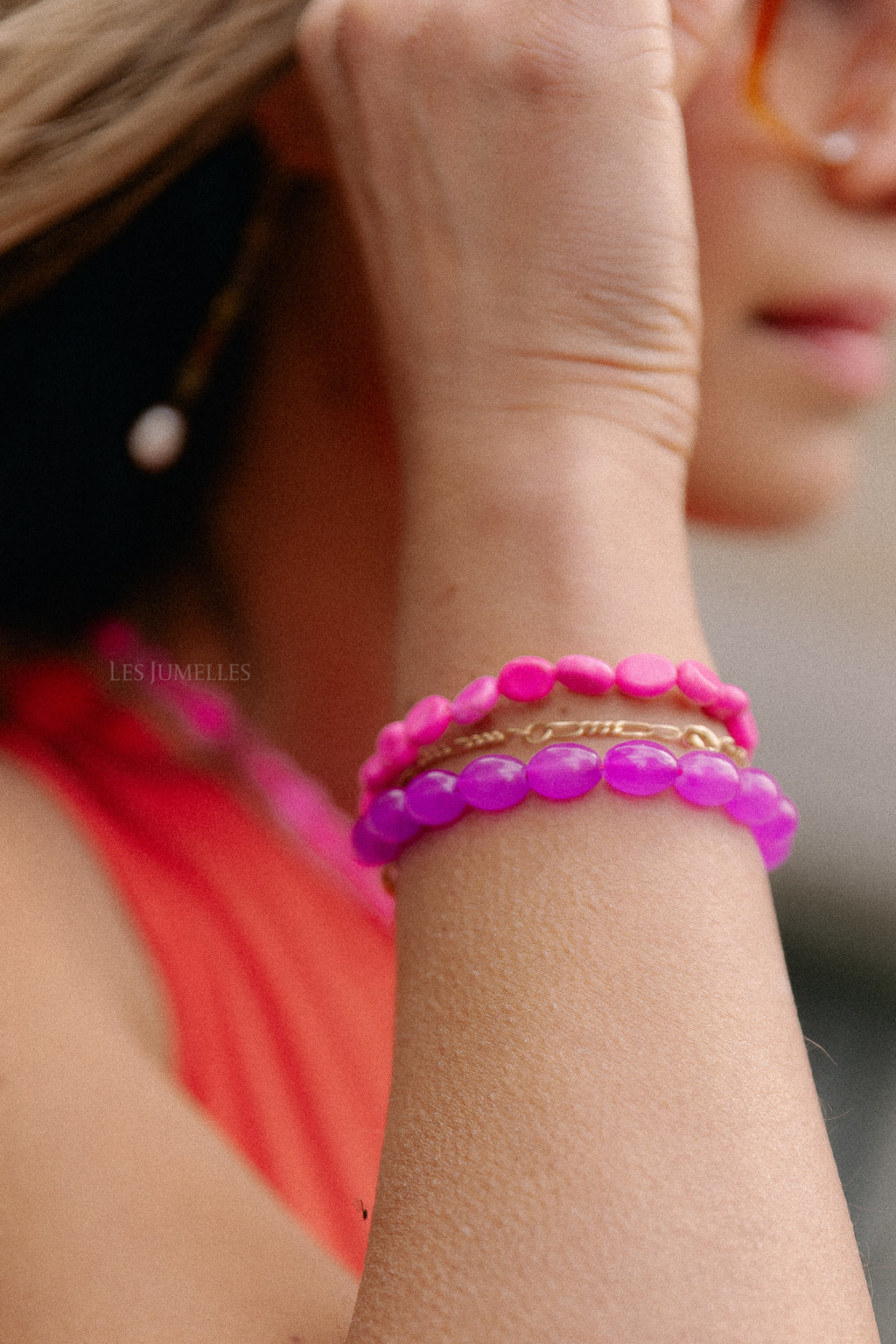 Daisy bracelet lovely pink