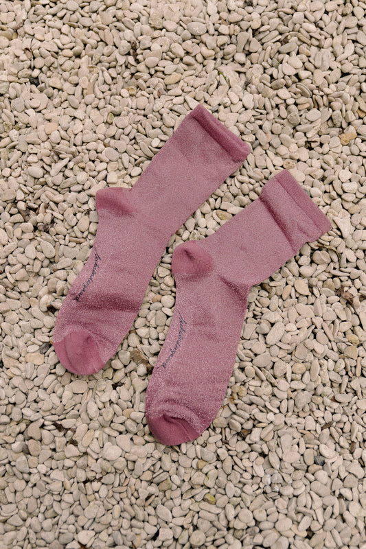 Les Jumelles <tc>Dina feste Socken wehmütiges Mauve</tc>