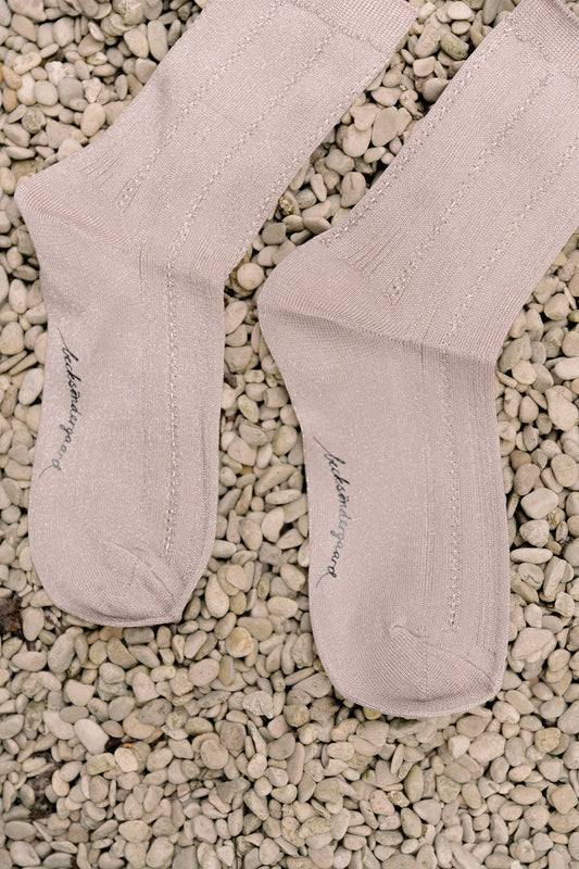Les Jumelles Glitter Drake sock fawn
