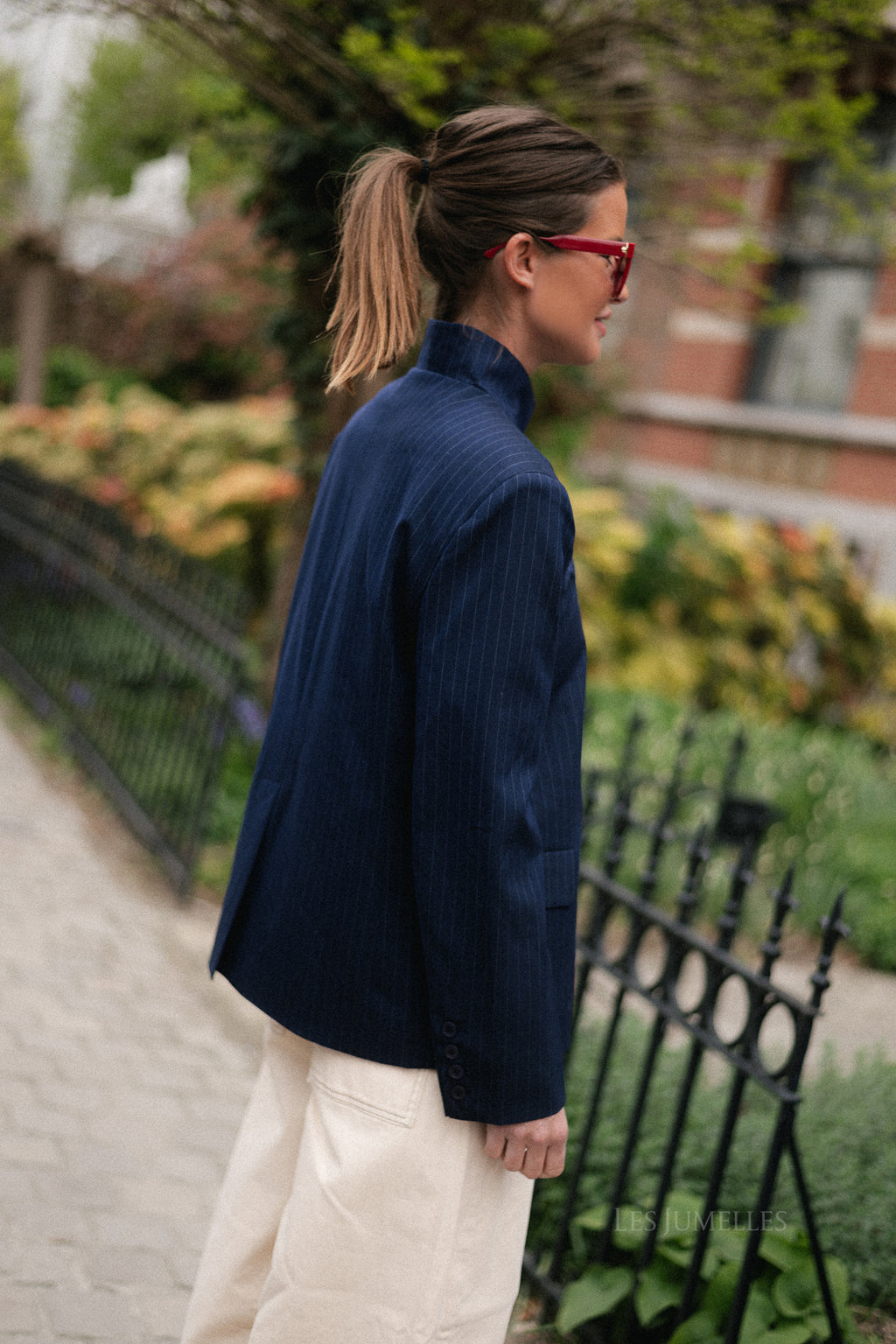 Igone blazer - navy pinstripe