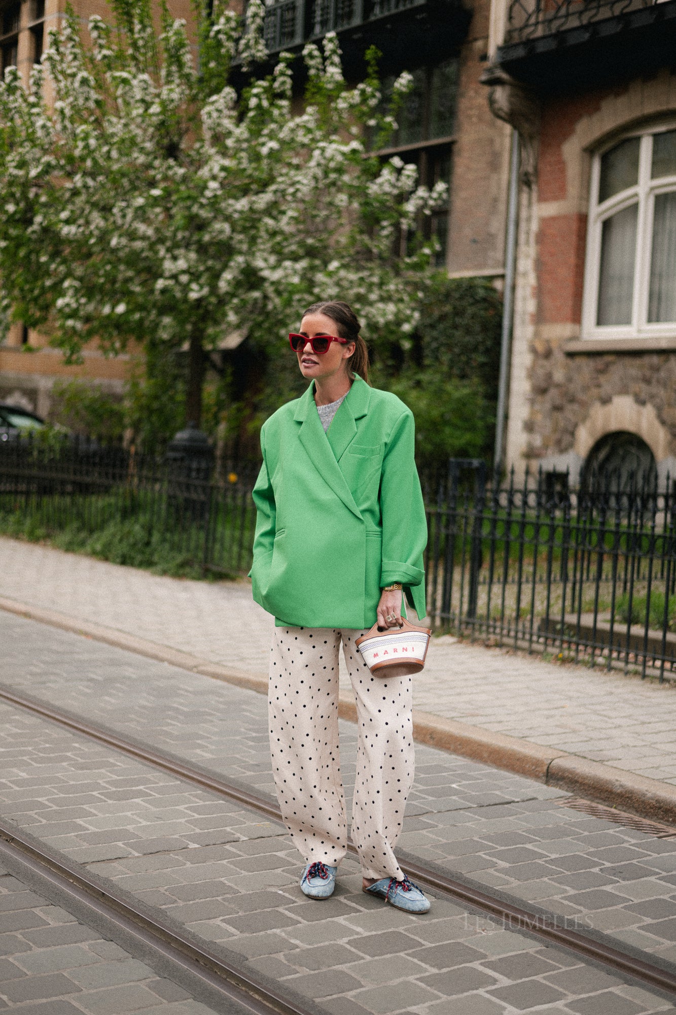 Chloe oversized blazer island green