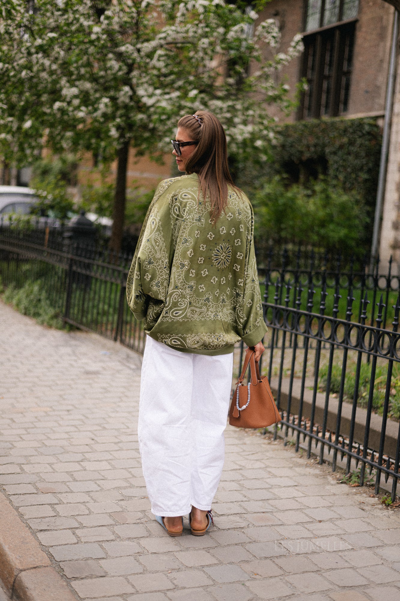 Abbey paisley print blouse khaki