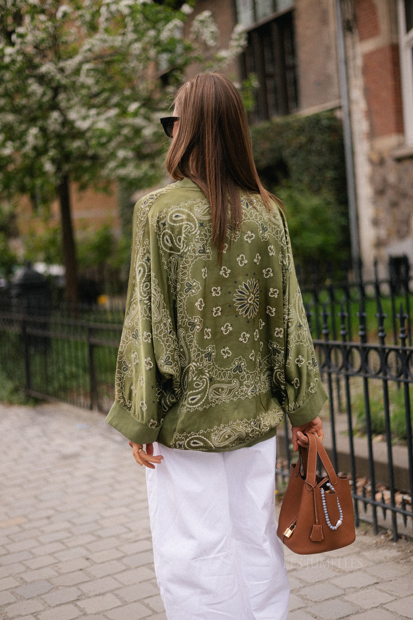Abbey paisley print blouse khaki