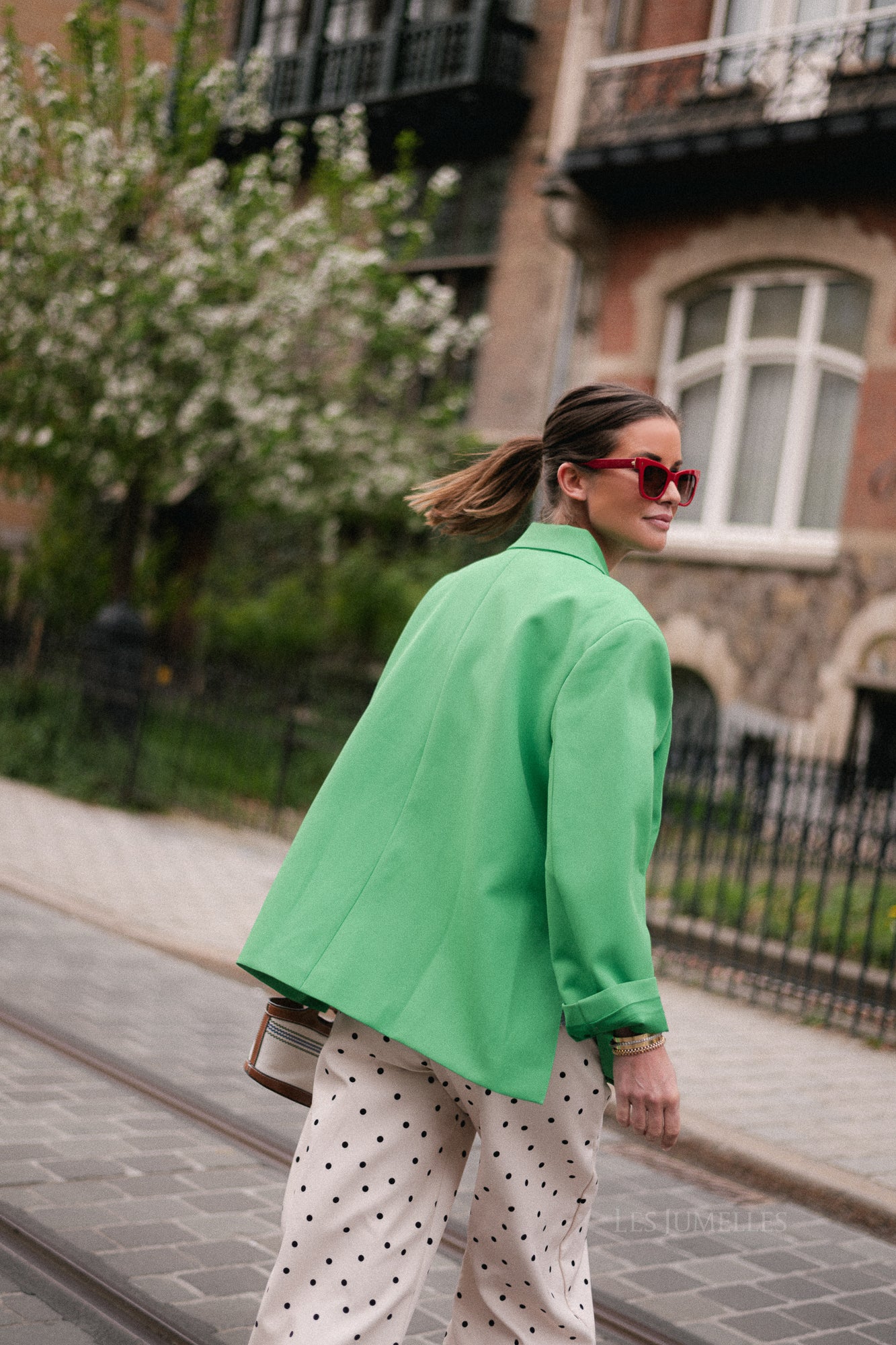 Chloe oversized blazer island green