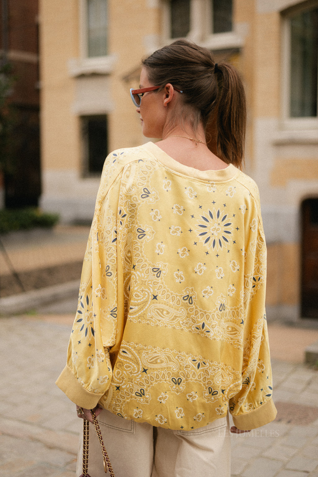 Abbey paisley print blouse golden yellow