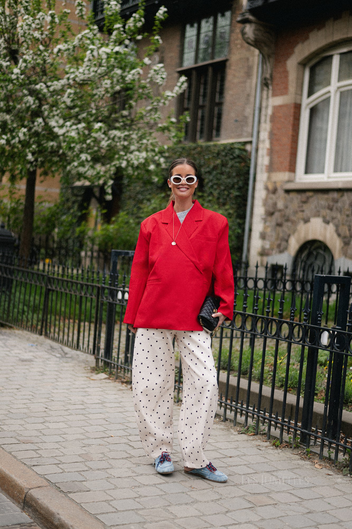 Chloe oversized blazer strawberry red