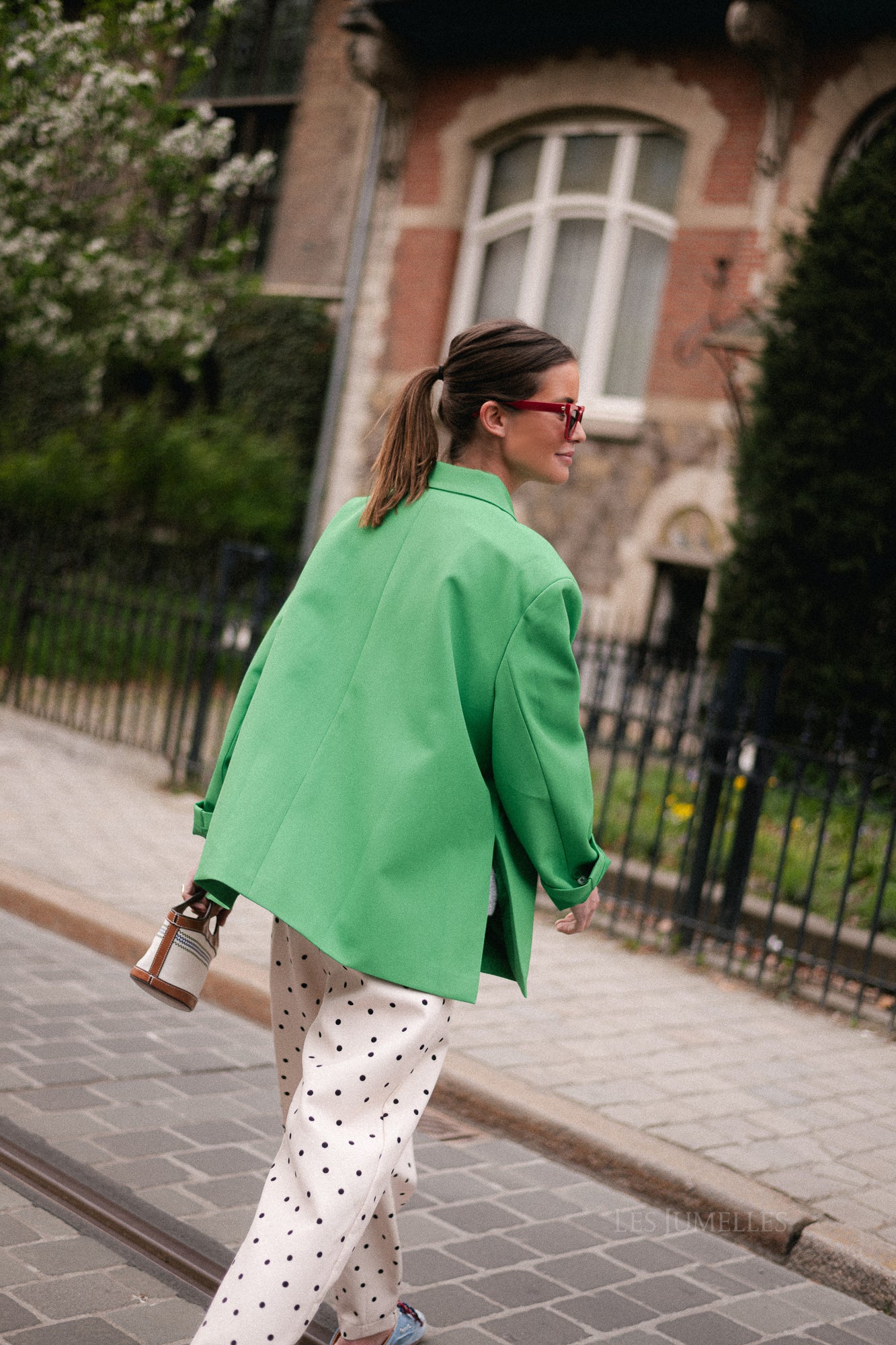 Chloe oversized blazer island green