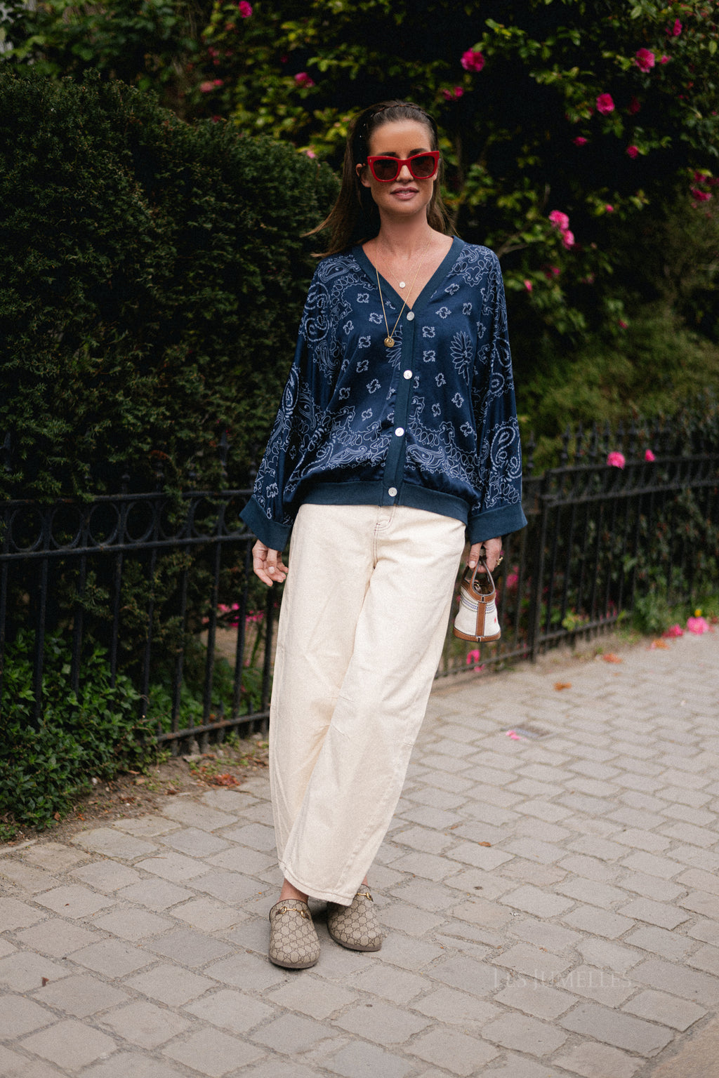 Abbey paisley print blouse navy