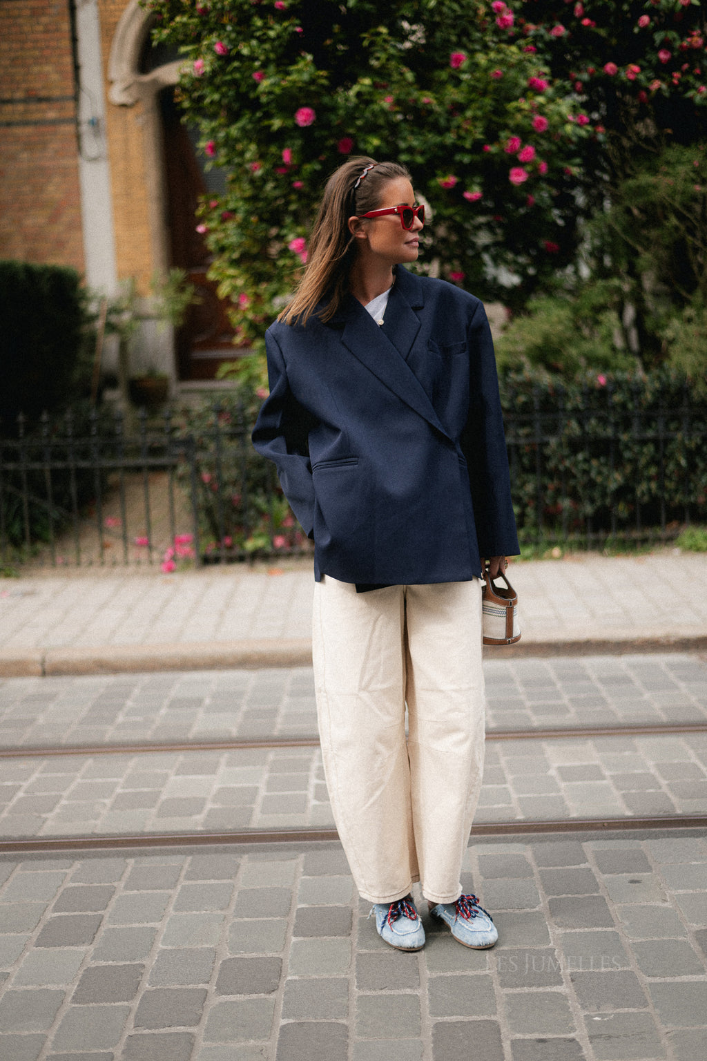 Chloe oversized blazer middernachtblauw