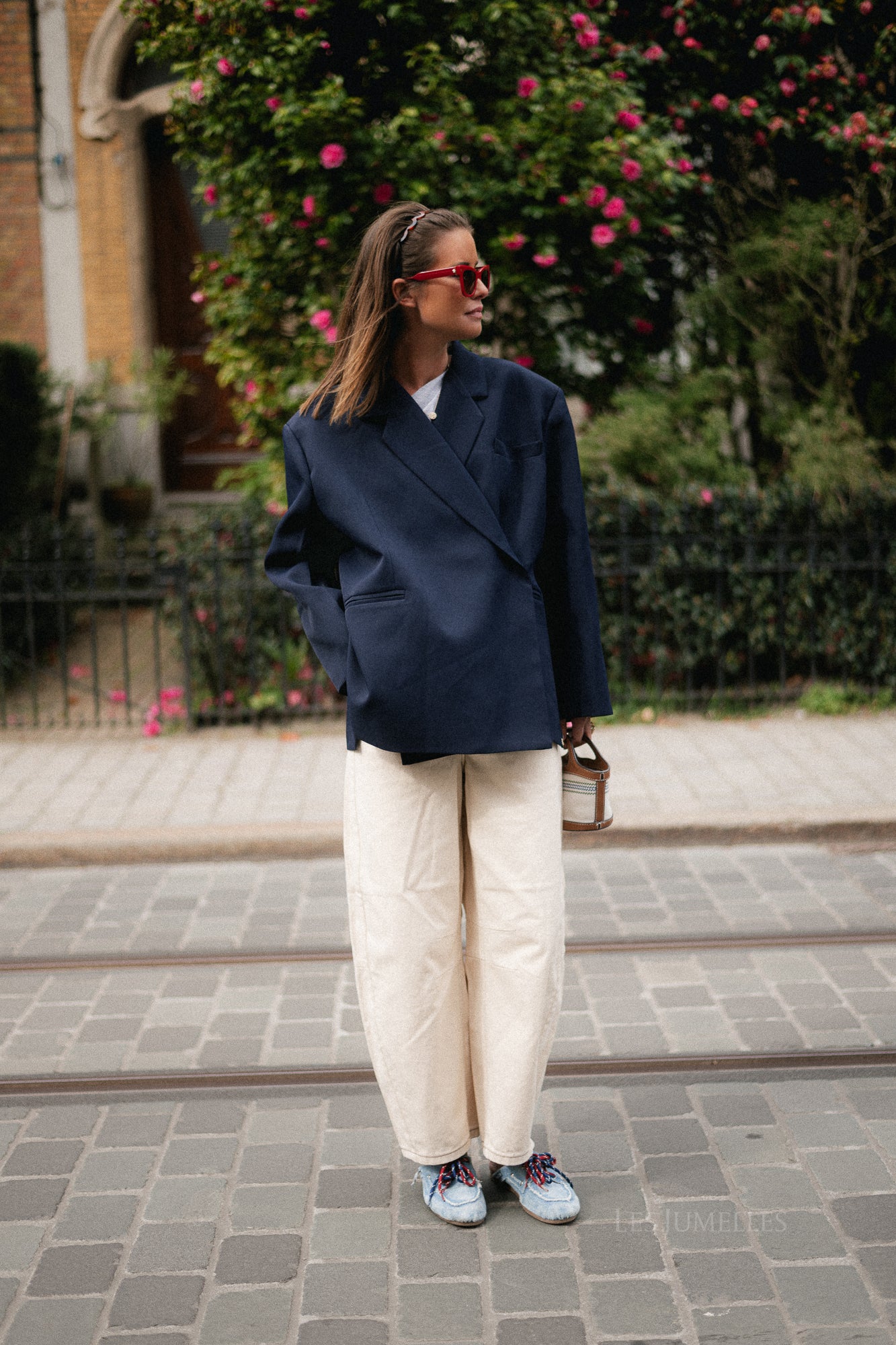 Chloe oversized blazer middernachtblauw