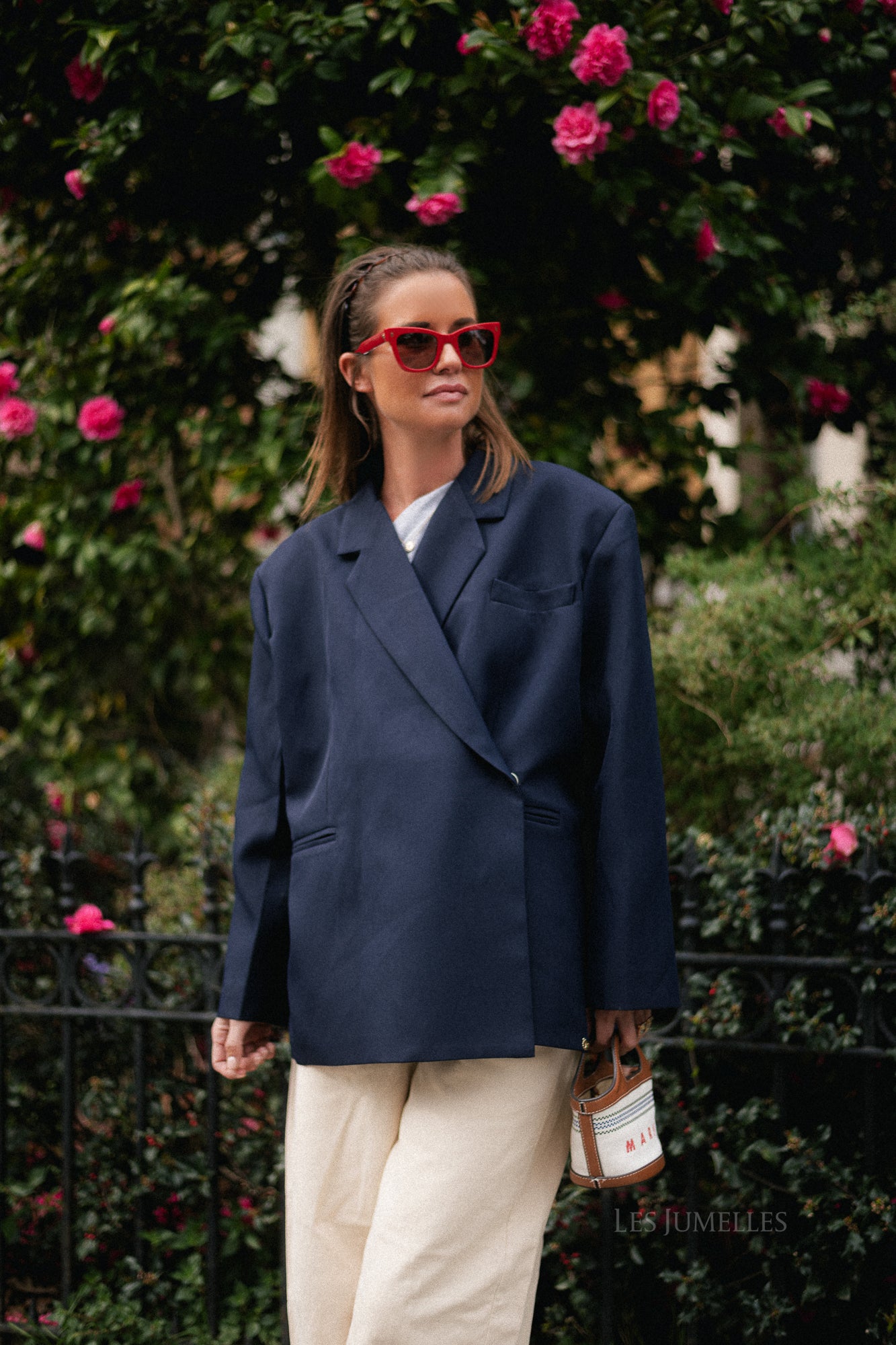 Chloe oversized blazer middernachtblauw