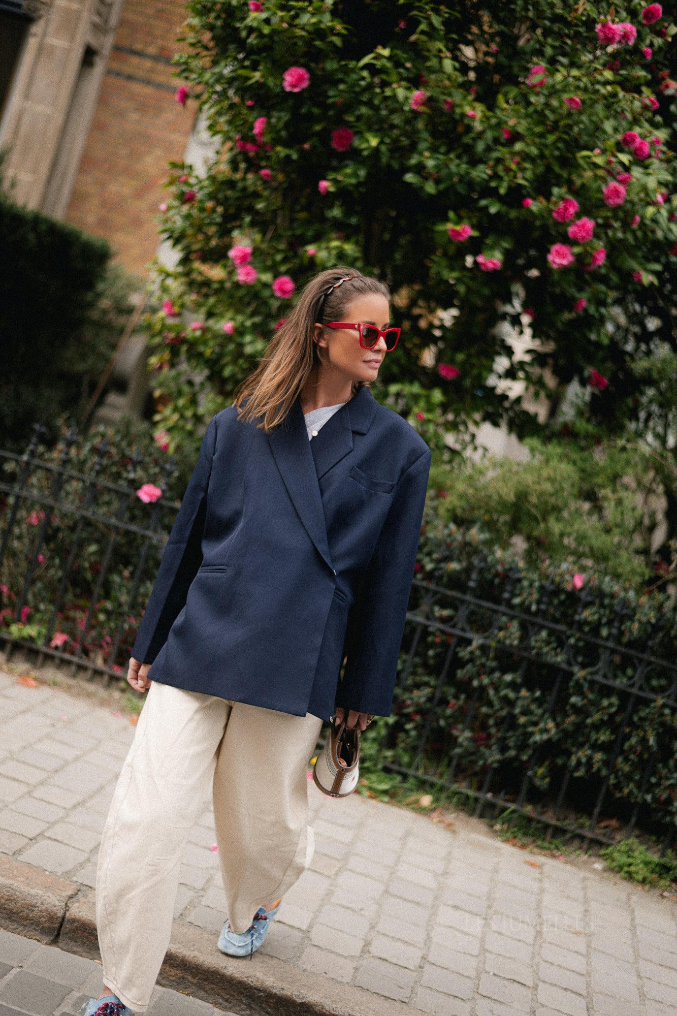 Chloe oversized blazer middernachtblauw