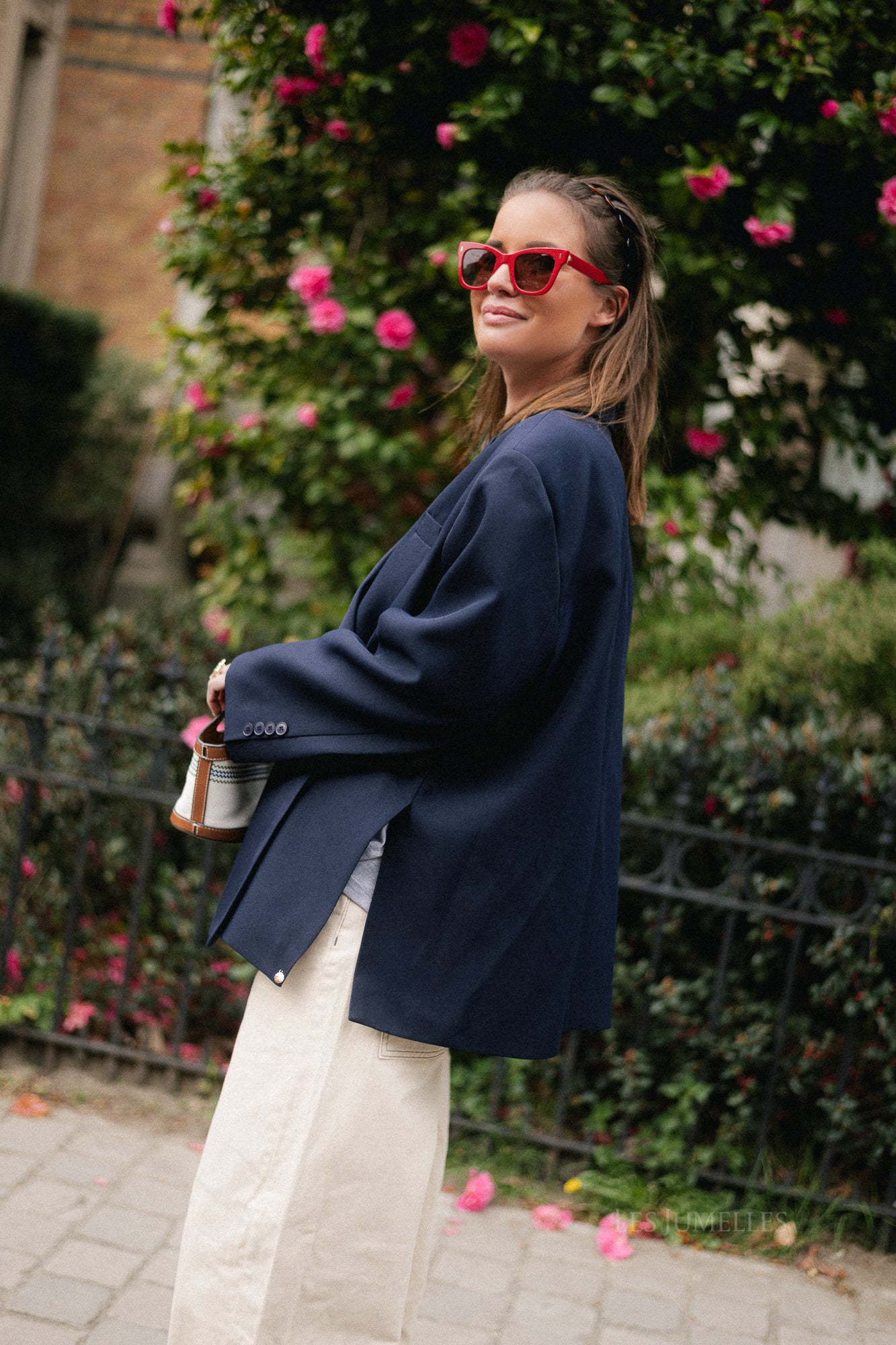 Chloe oversized blazer middernachtblauw