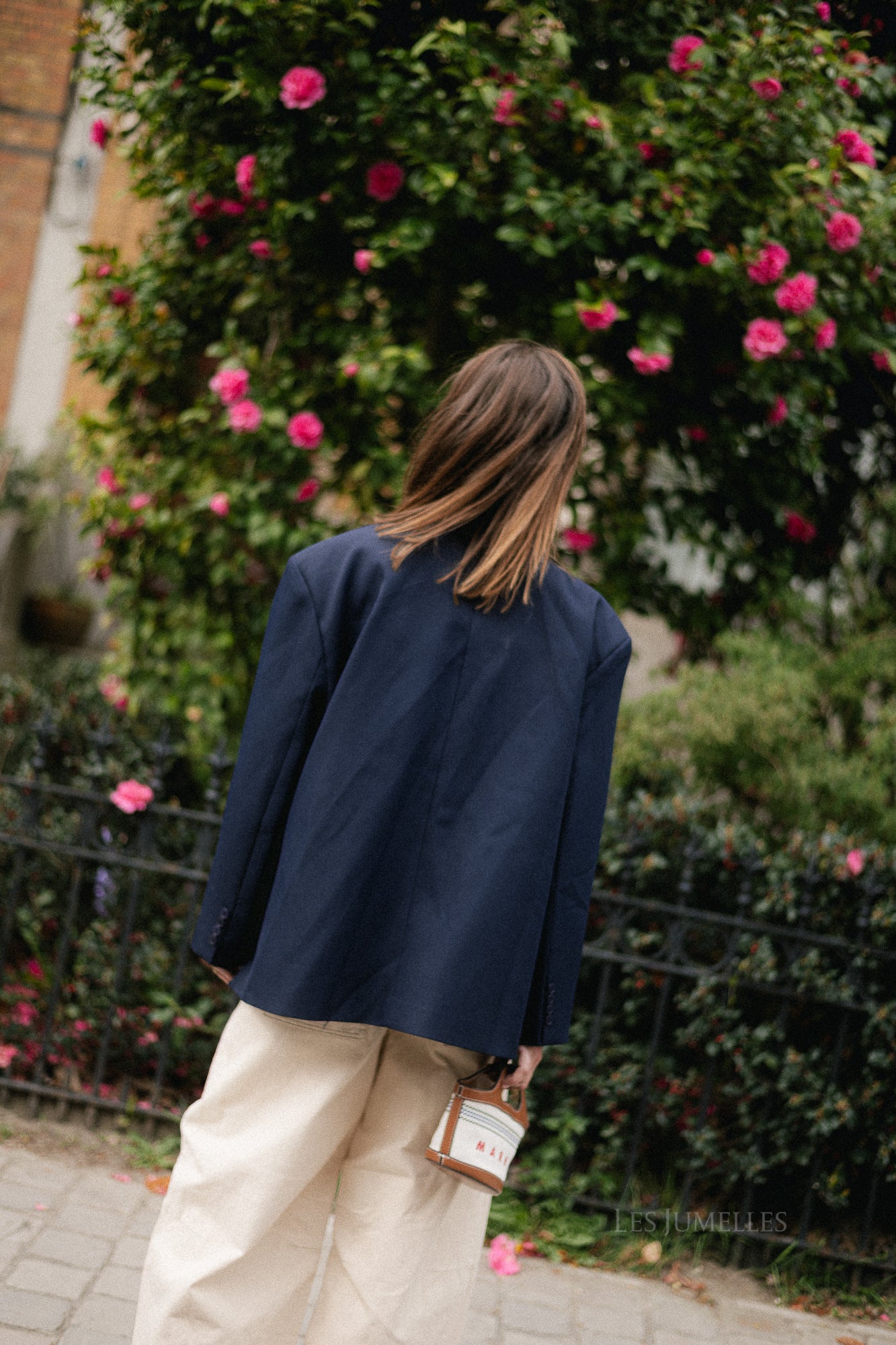 Chloe oversized blazer middernachtblauw