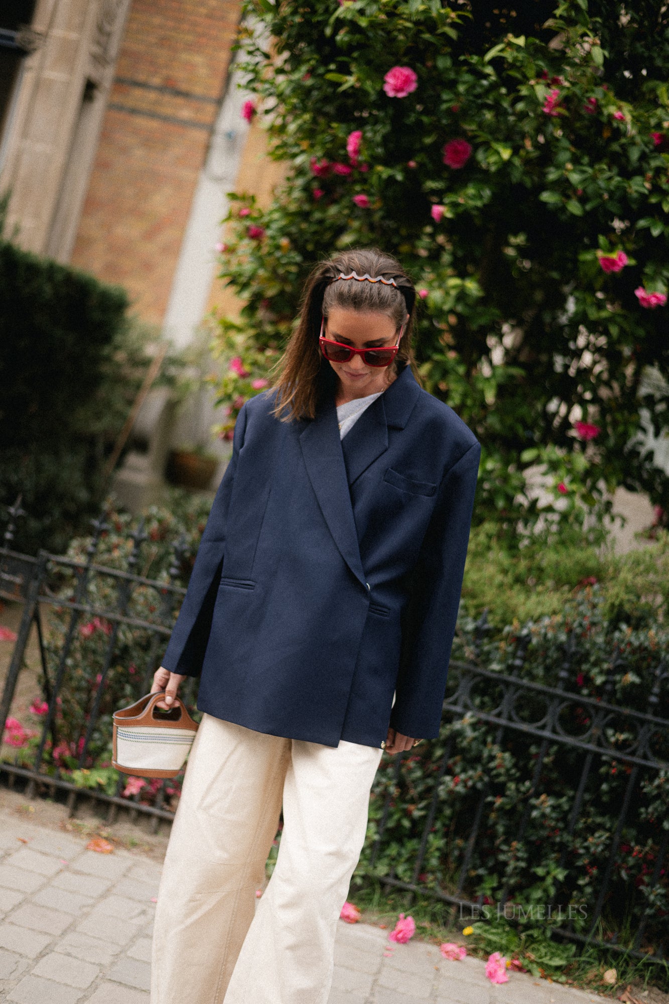 Chloe oversized blazer middernachtblauw