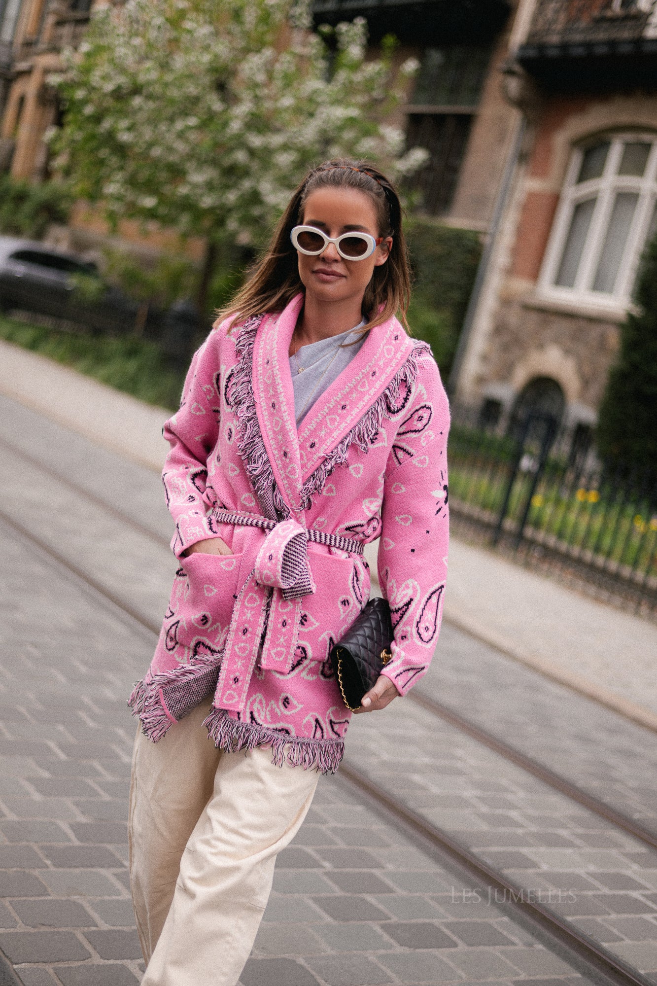 Lori LS knitted cardigan pink – Les Jumelles