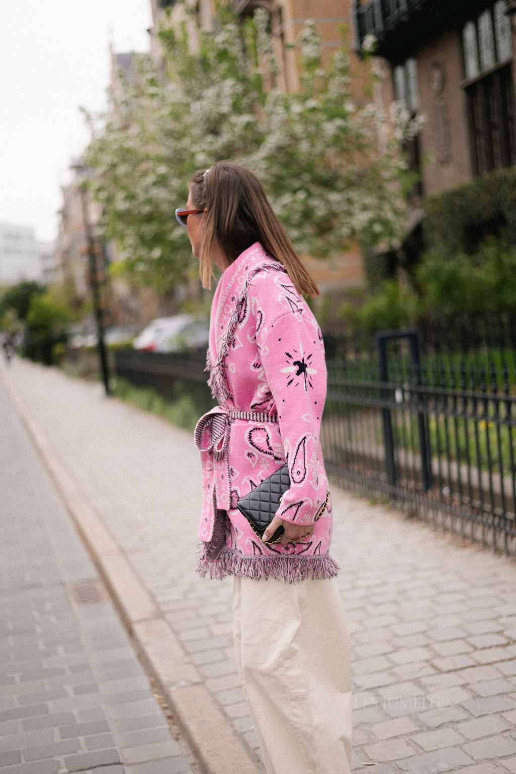 Lori LS knitted cardigan pink